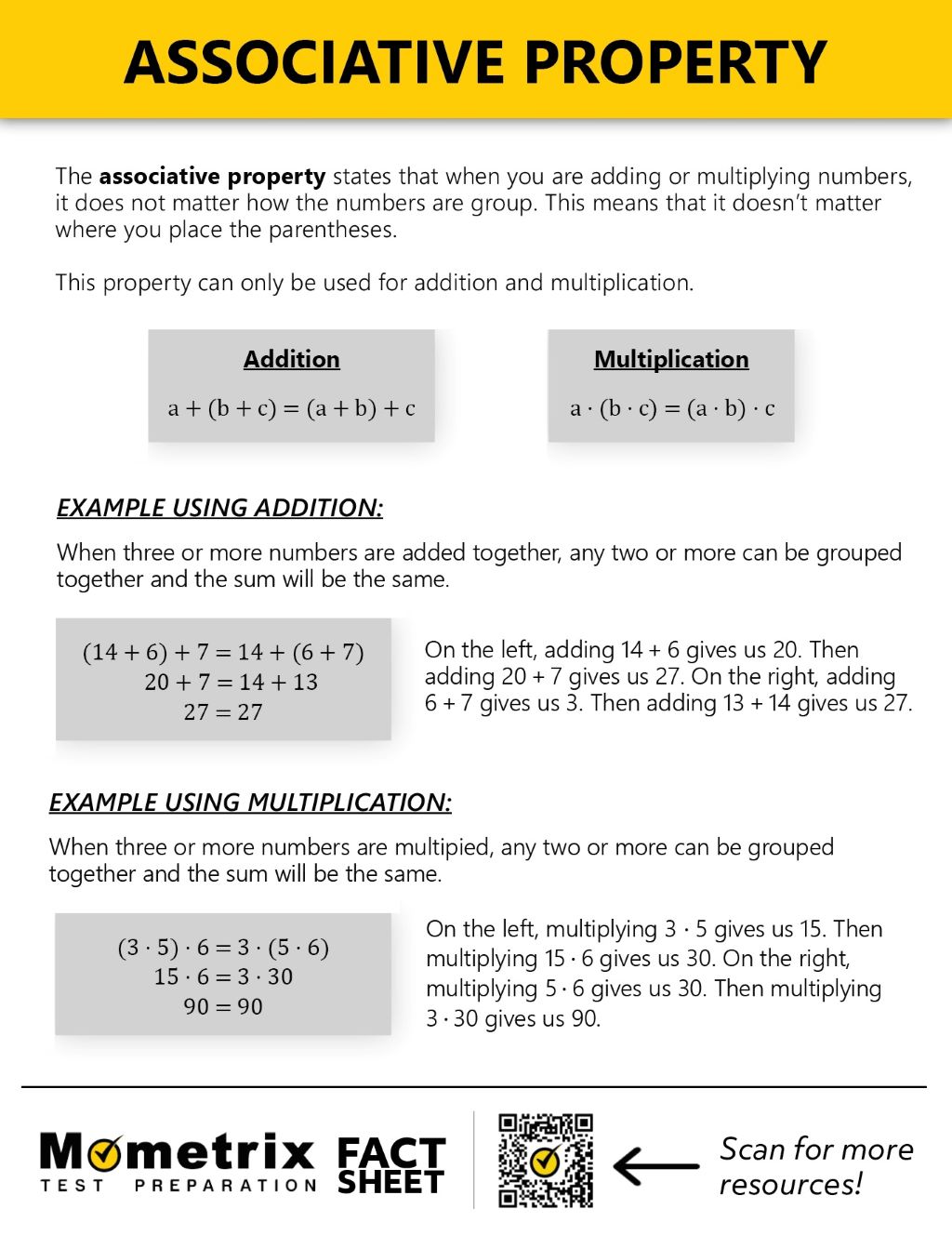 What is associative property in maths