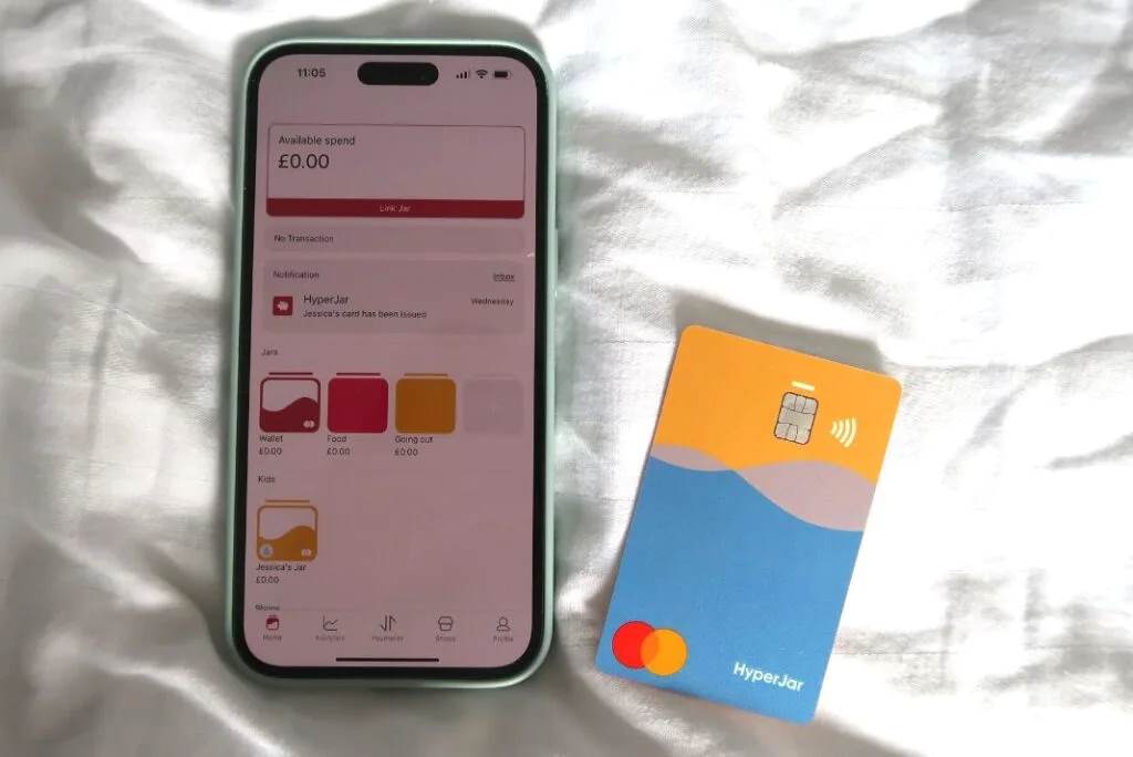 HyperJar savings jar for tracking no-spend month progress