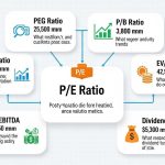 Stock valuation metrics comparison chart