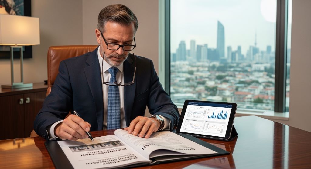 Real estate reviewing a business plan for an emerging market investment