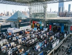 Aerial view of NRF 2027 Retail's Big Show expo floor at Jacob K. Javits Convention Center New York City