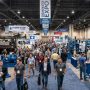 Attendees walking through the exhibit hall at the Las Vegas Convention Center during a groundwater industry show